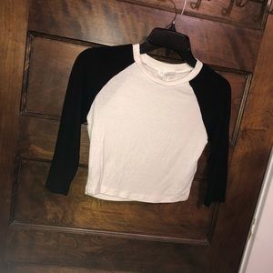 Cropped forever 21 baseball tee